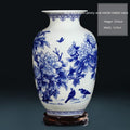 Chinese Porcelain Vase with Blue and White Flowers or Branches