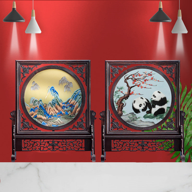 The Silk Mirror: Double-Sided Suzhou Embroidery Screen
