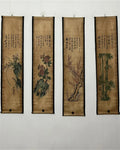 China Old Scroll Painting, Four Screen Paintings, Middle Hall Hanging Painting, n the year of Jiawu, Bai Shi Mei Lan