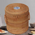 Vietnamese Handmade Rattan Weave Tea Storage