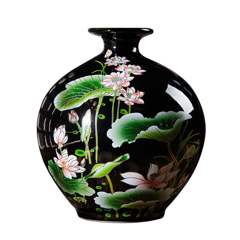 Small Black Pottery Bud Vases – Chinese‑Style Ceramic Ornaments (14 Designs)