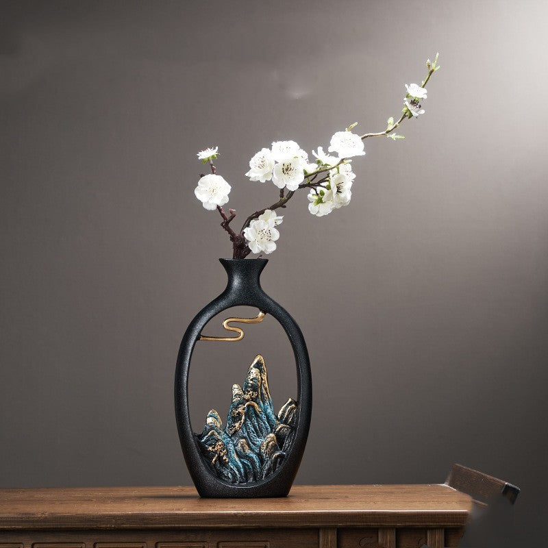 Gaoshan Chinese Scenery Vase