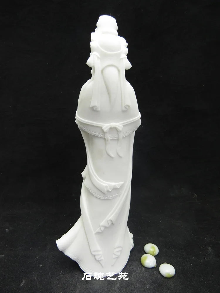 26.5 CM Limited Edition - Fujian Mazu Goddess Statue Made of White Marble
