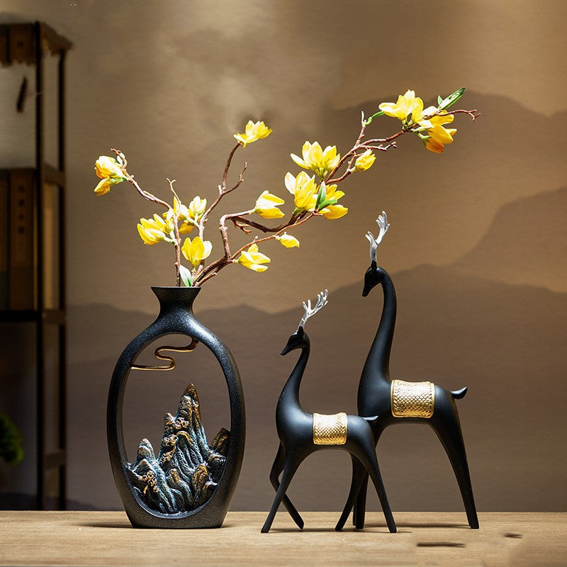 Gaoshan Chinese Scenery Vase