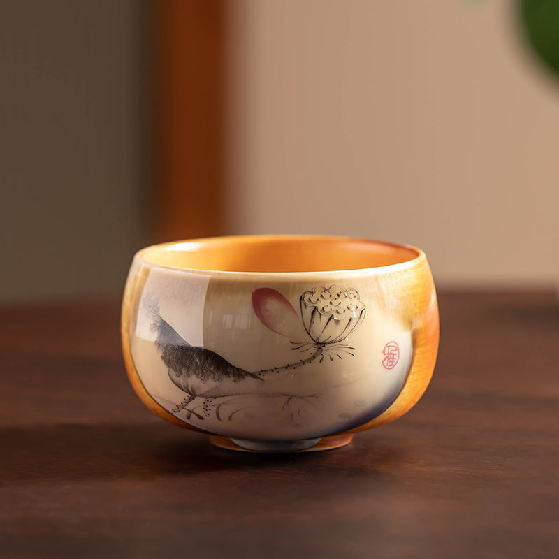 Traditional Chinese Porcelain Master Cup – Hand-Painted Landscapes
