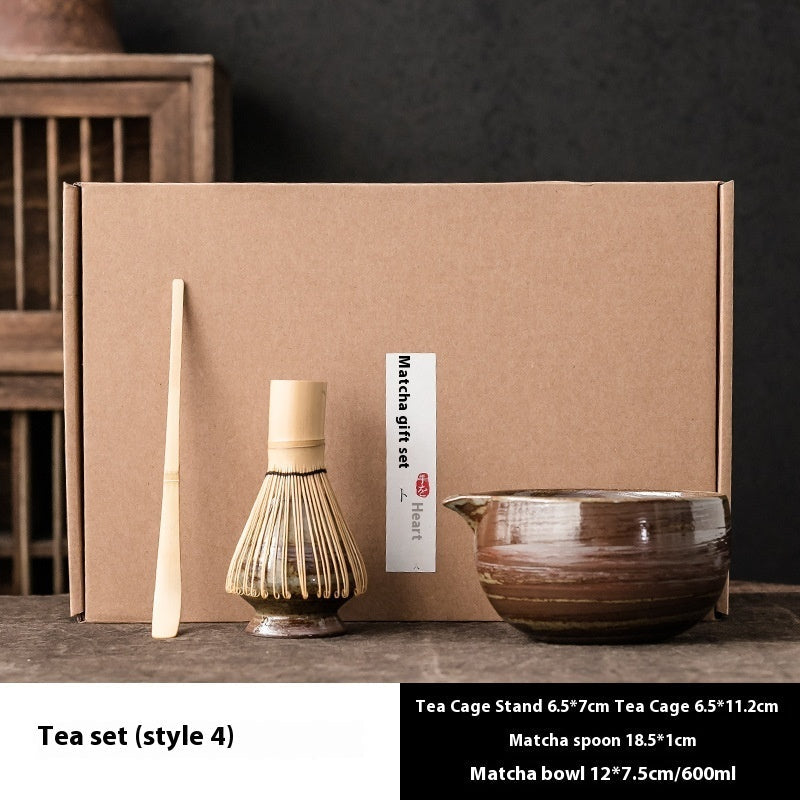 Japanese Ceramic Matcha Tea Bowl Japanese Tea Set Whisk Bamboo Matcha Brush Tea Ceremony Zen