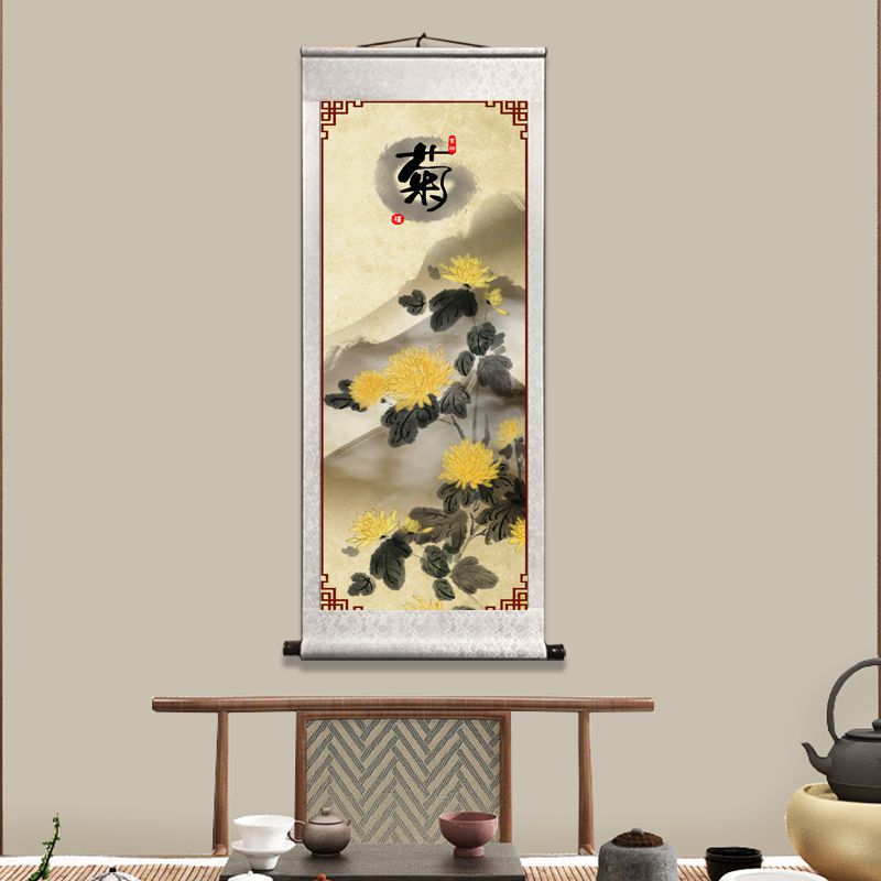 The 'Four Gentlemen' Traditional Rice Paper Scroll Paintings