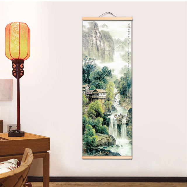 Solid Wood Paintings with Beautiful Asian Landscapes