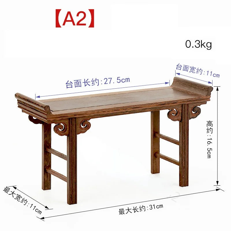 Inexpensive Chinese Redwood Low Tea Table, Display Stand, Altar
