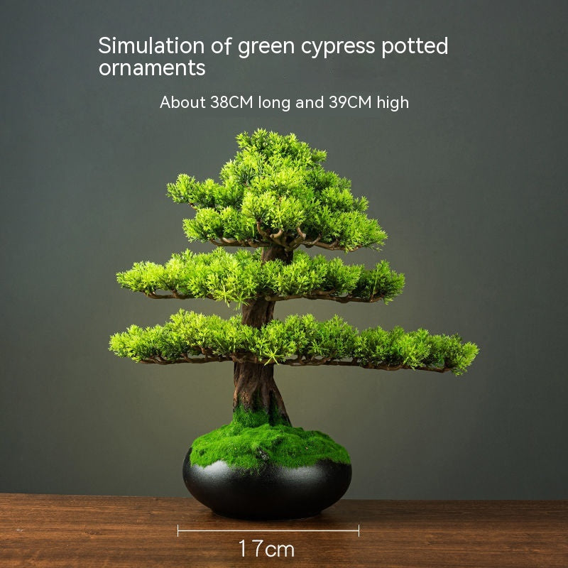 Green Plant Artificial Greeting Pine Rockery Bonsai