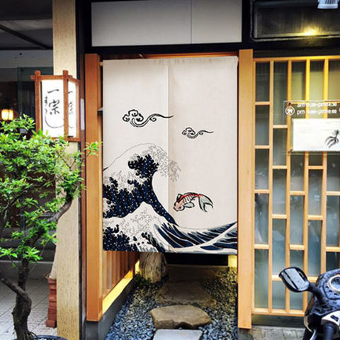 Household Bedroom Room Half Curtain Cotton Linen Fabric Door Curtain