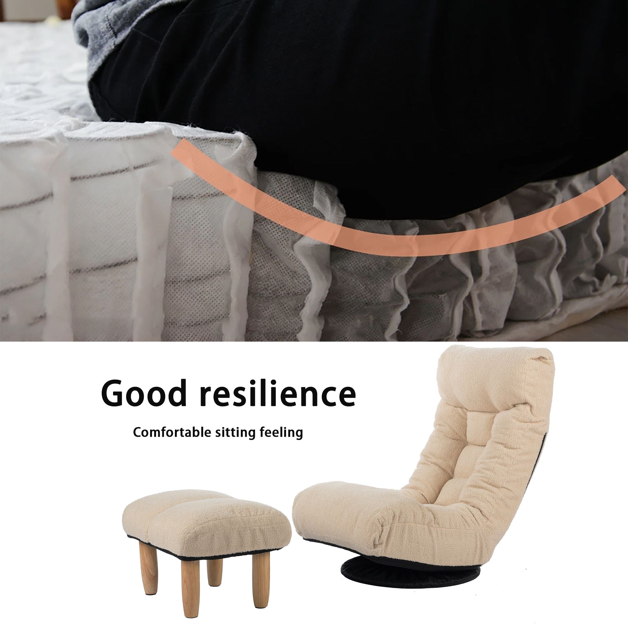 Adjustable Lazy Reclining Tatami Chair for Comfort and Style