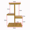 Small Multi-Tier Wood Plant Stand for Balcony Office