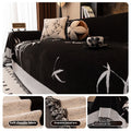 Modern Bamboo Pattern Chenille Sofa Throw Cover