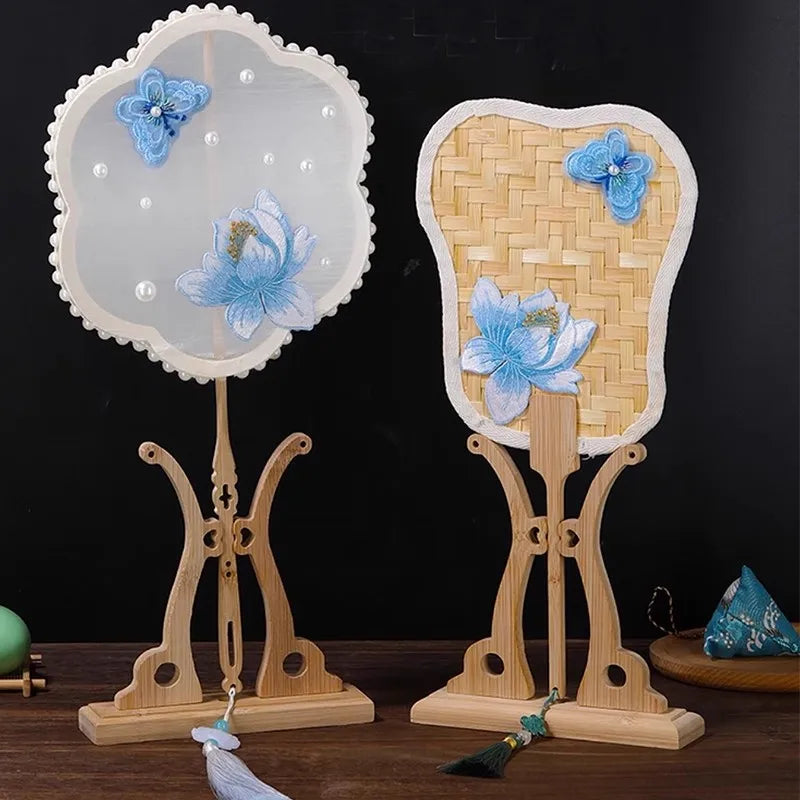 Wood Fan Display Stand for Folding & Round Silk Fans