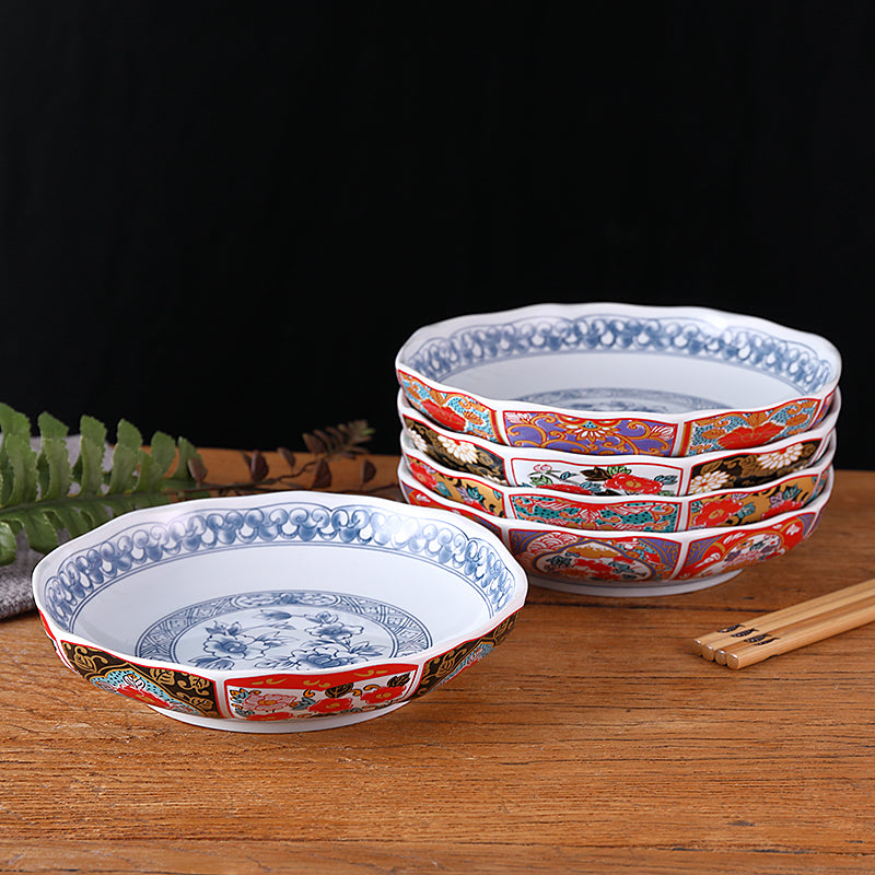 Japanese Traditional Design Ceramic Soup Plates and Bowls