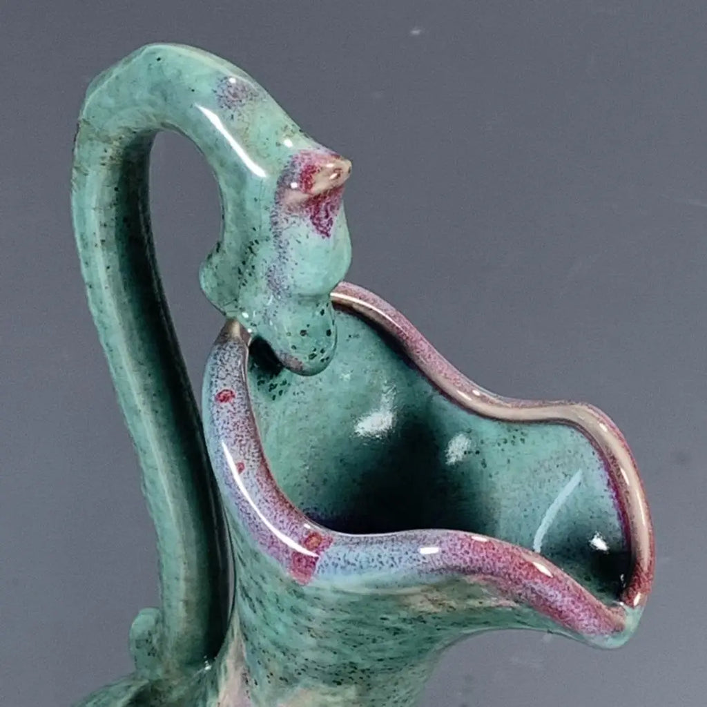 Jun Glaze Porcelain Dragon Head Vase