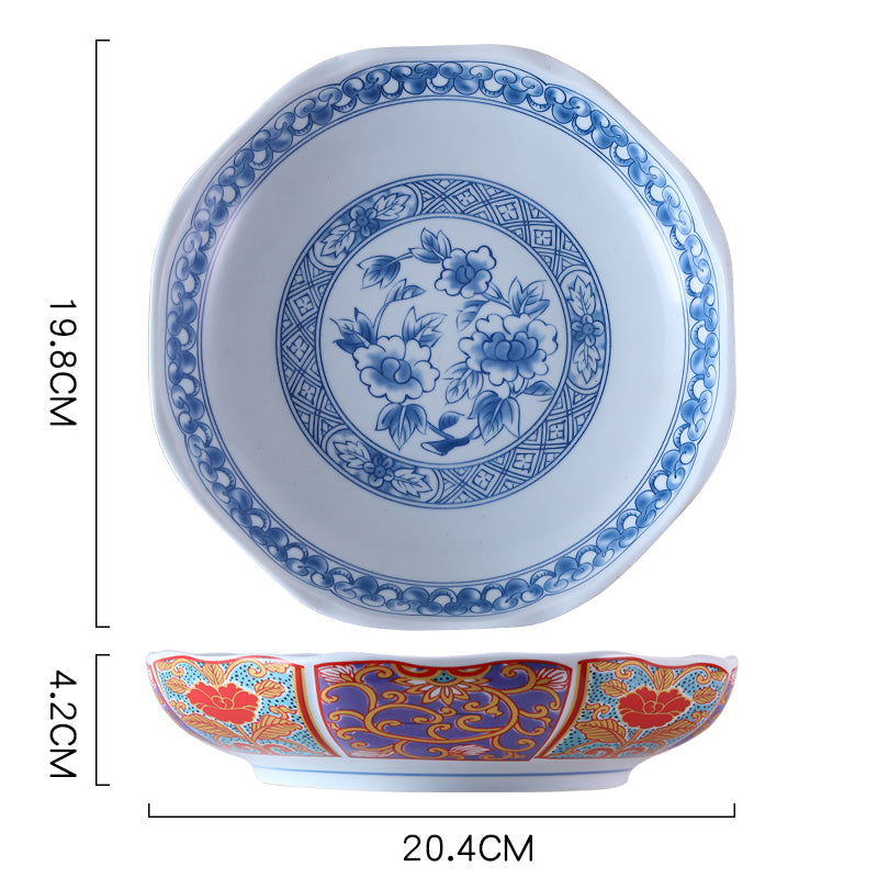 Japanese Traditional Design Ceramic Soup Plates and Bowls
