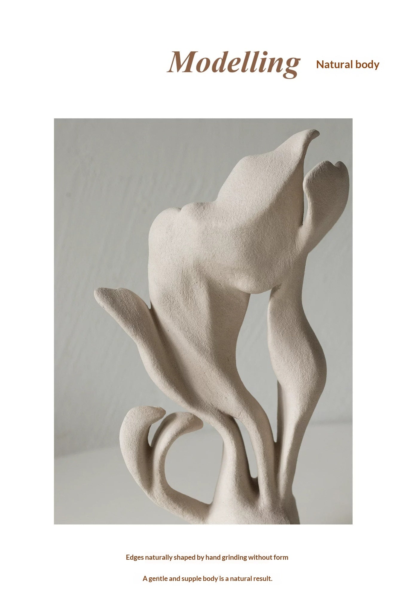 Handcrafted Wabi‑Sabi Resin Art Vase – Minimalist Sculpture