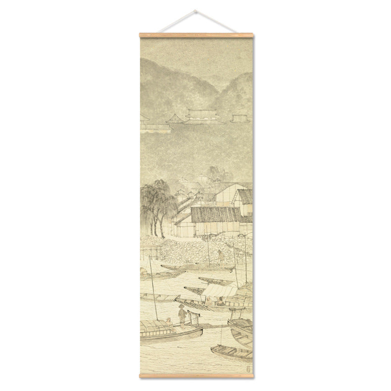 Japanese Shop Mural Scroll – Restaurant-Style Wall Hanging (Multiple Sizes)