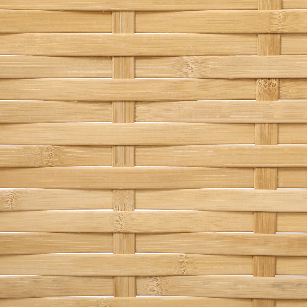 Hand Woven Room Divider, 3 Panel Bamboo Folding Privacy Screen for Home Office, 47.25"x67"x0.75", Natural