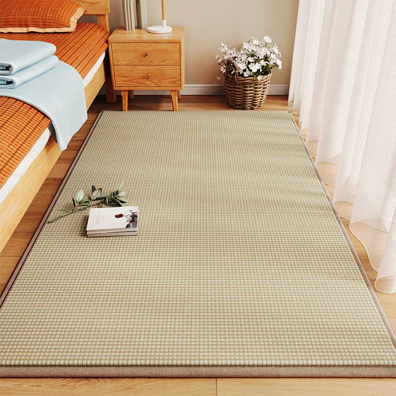 Foldable Japanese Tatami Rattan Mat – Cooling Summer Floor Rug