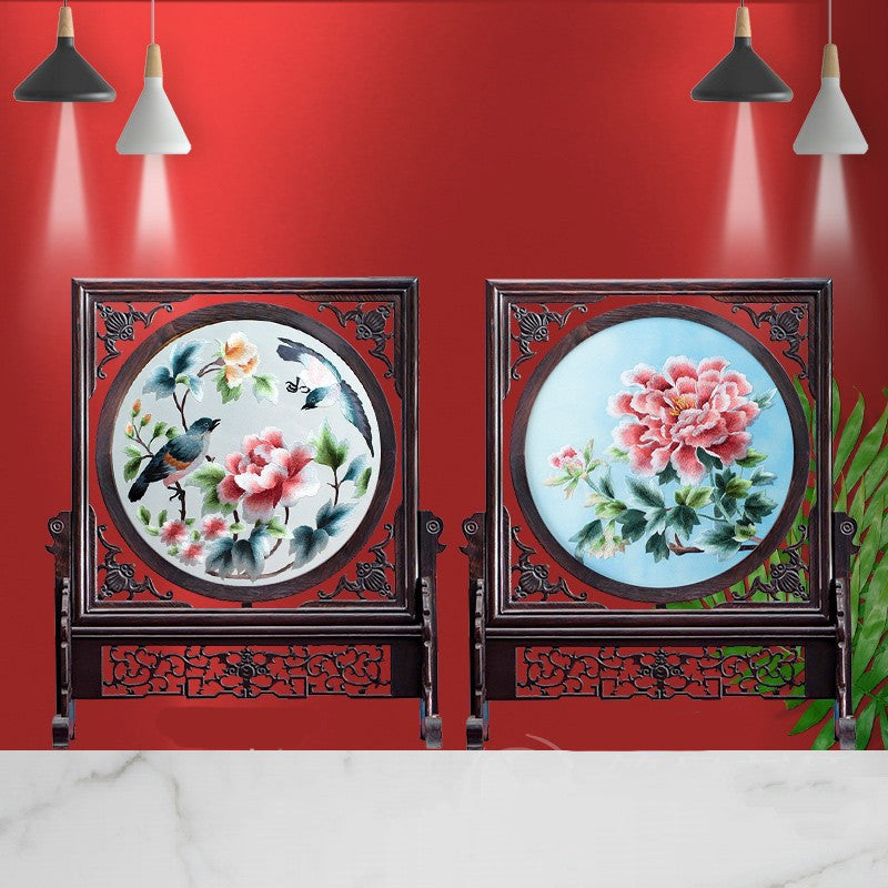 The Silk Mirror: Double-Sided Suzhou Embroidery Screen