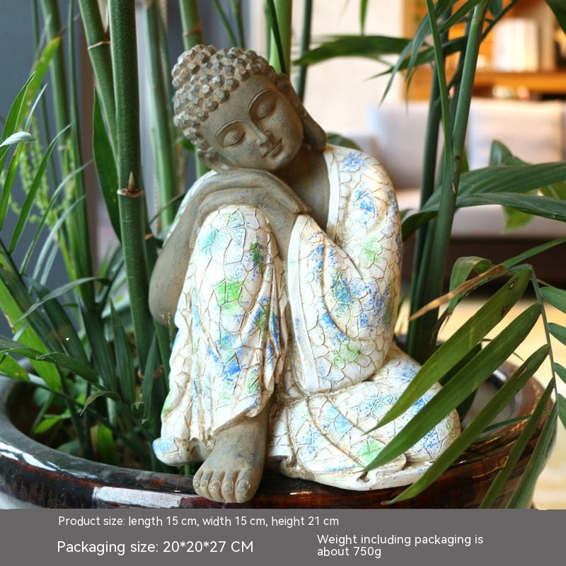 Resin Zen Buddha Garden Statue – Indoor & Outdoor Asian Home Decor