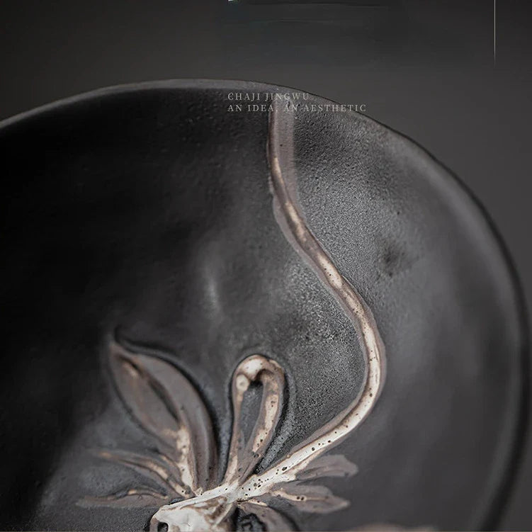 90 ml Wabi-Sabi Ceramic Lotus Tea Cup – Handmade