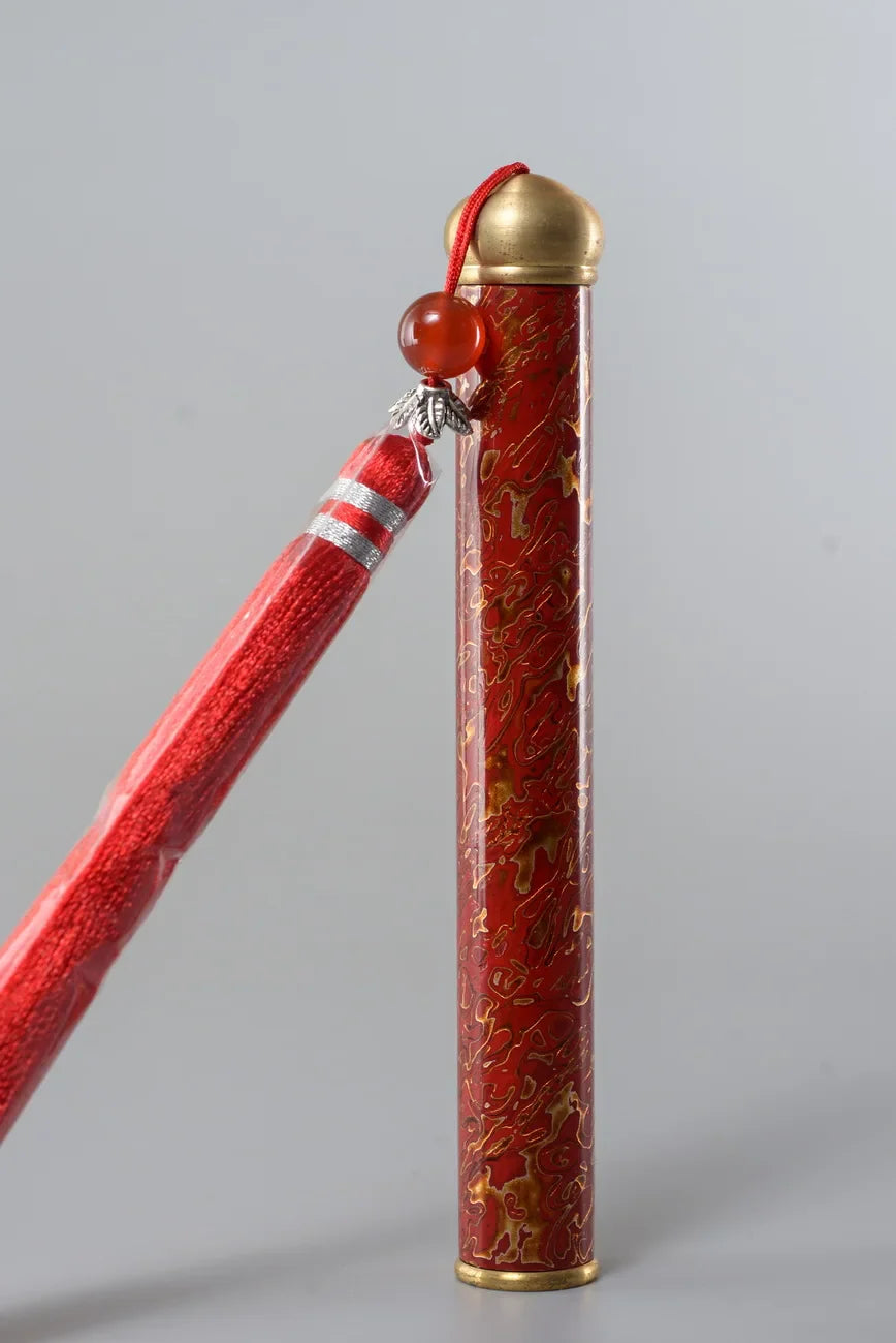 Incense Tube Lacquerware Tea Ceremony Scholar Zen Tool Fujian Province Handmade Speciality Incense Burner Cultural Artcraft