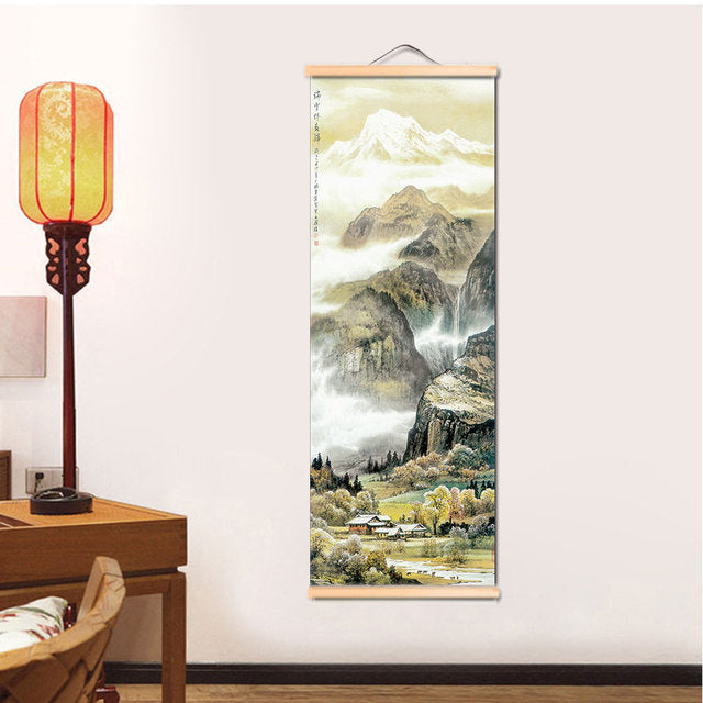 Solid Wood Paintings with Beautiful Asian Landscapes