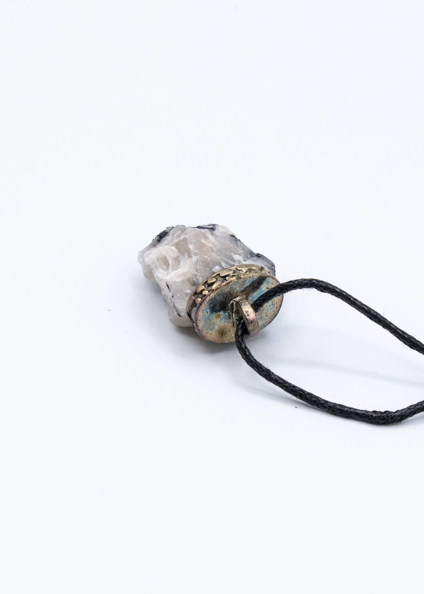 Quartz with Tourmaline Crystal Necklace