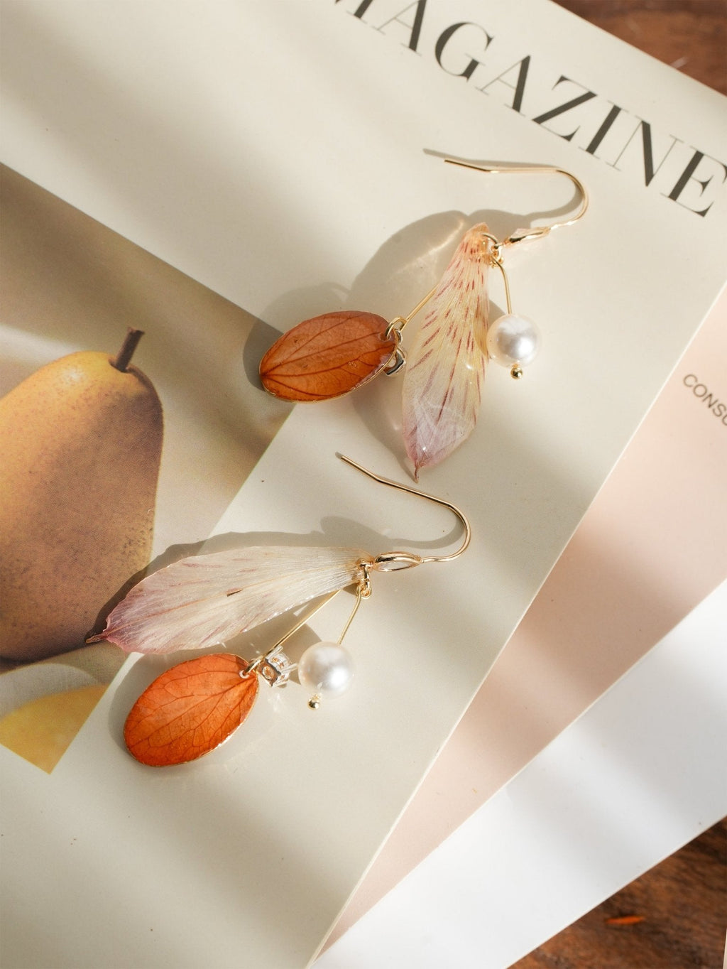 "Fairy Wings" Real Alstroemeria Earrings