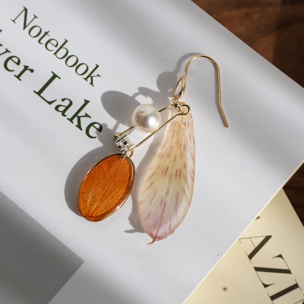 "Fairy Wings" Real Alstroemeria Earrings