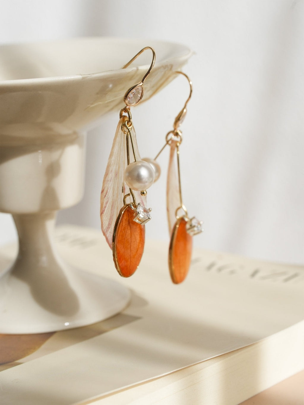 "Fairy Wings" Real Alstroemeria Earrings