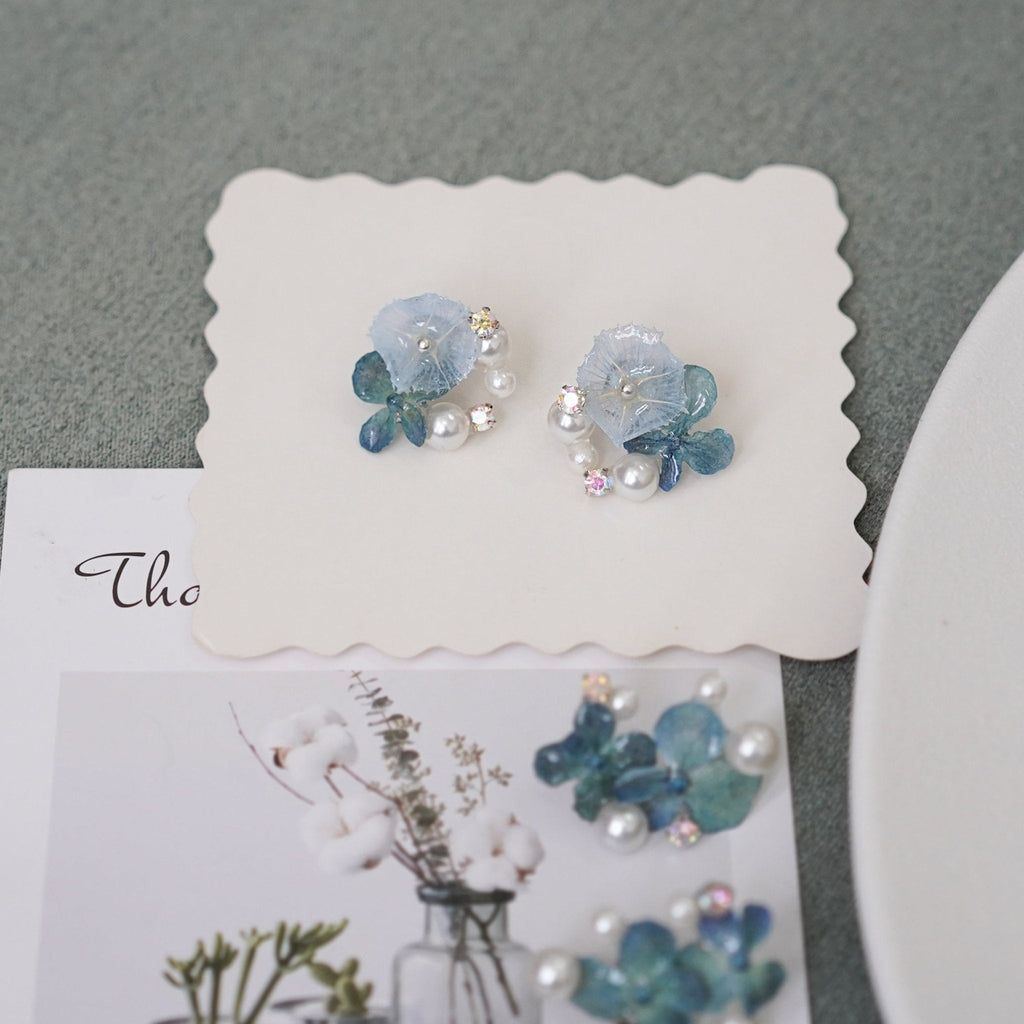 "Raindrop Waltz" Hydrangea Earrings
