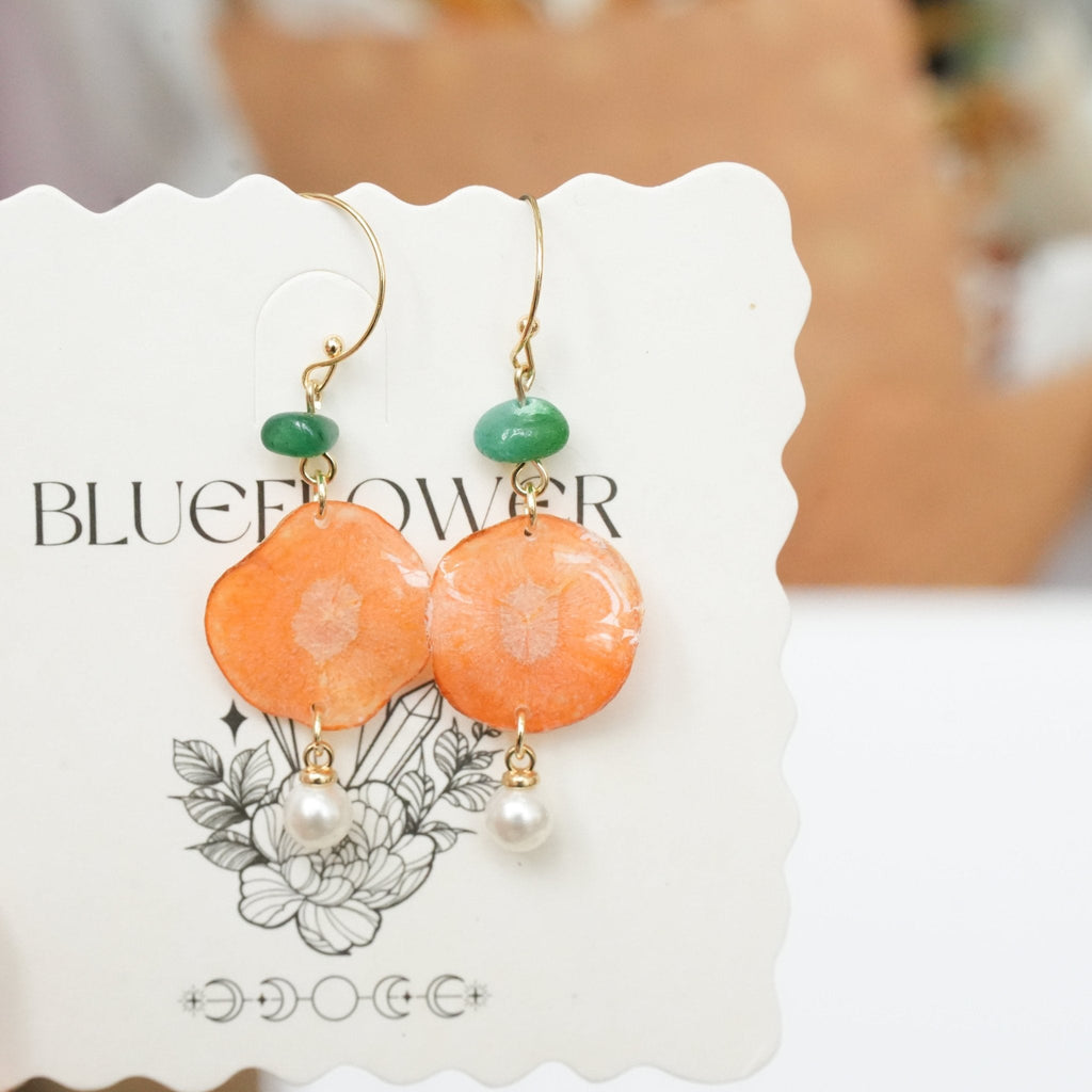 "Harvest Gem" Real Carrot＆Potato Earrings