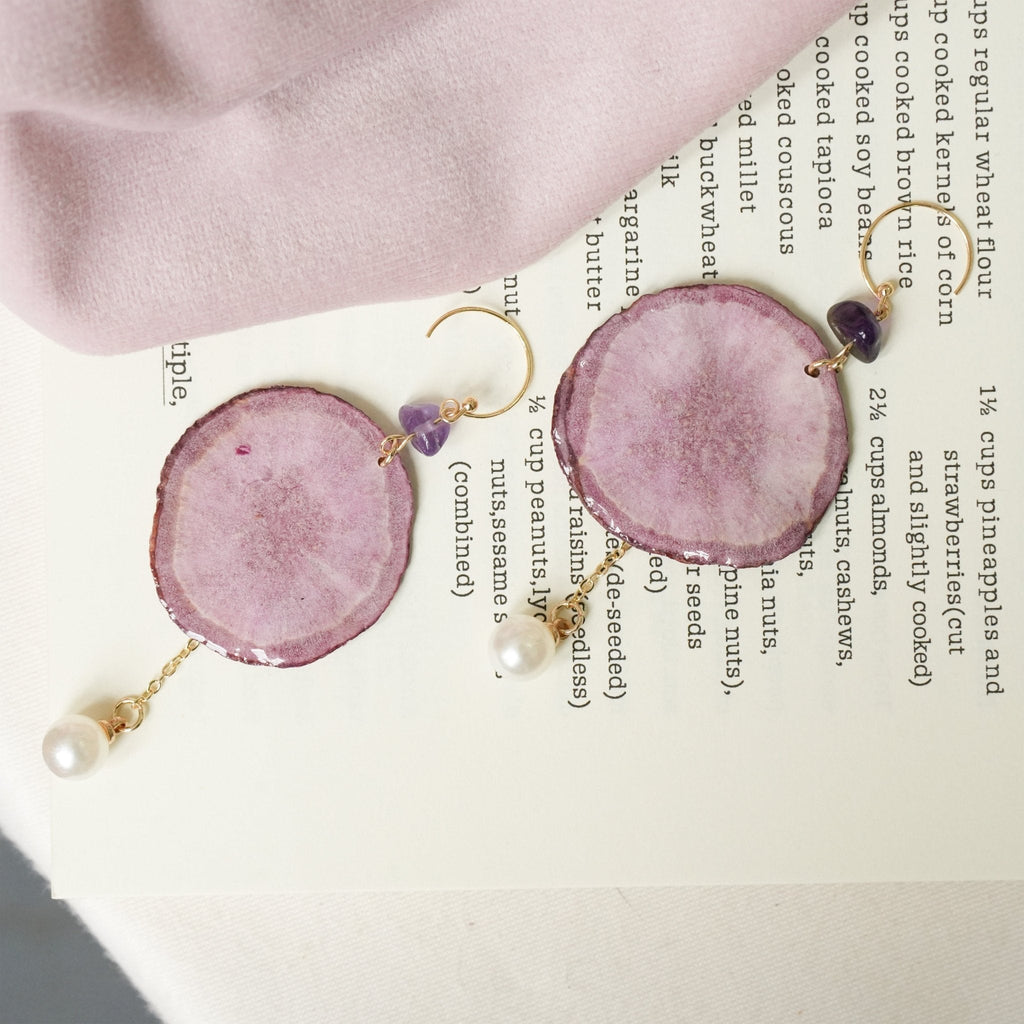 "Harvest Gem" Real Carrot＆Potato Earrings