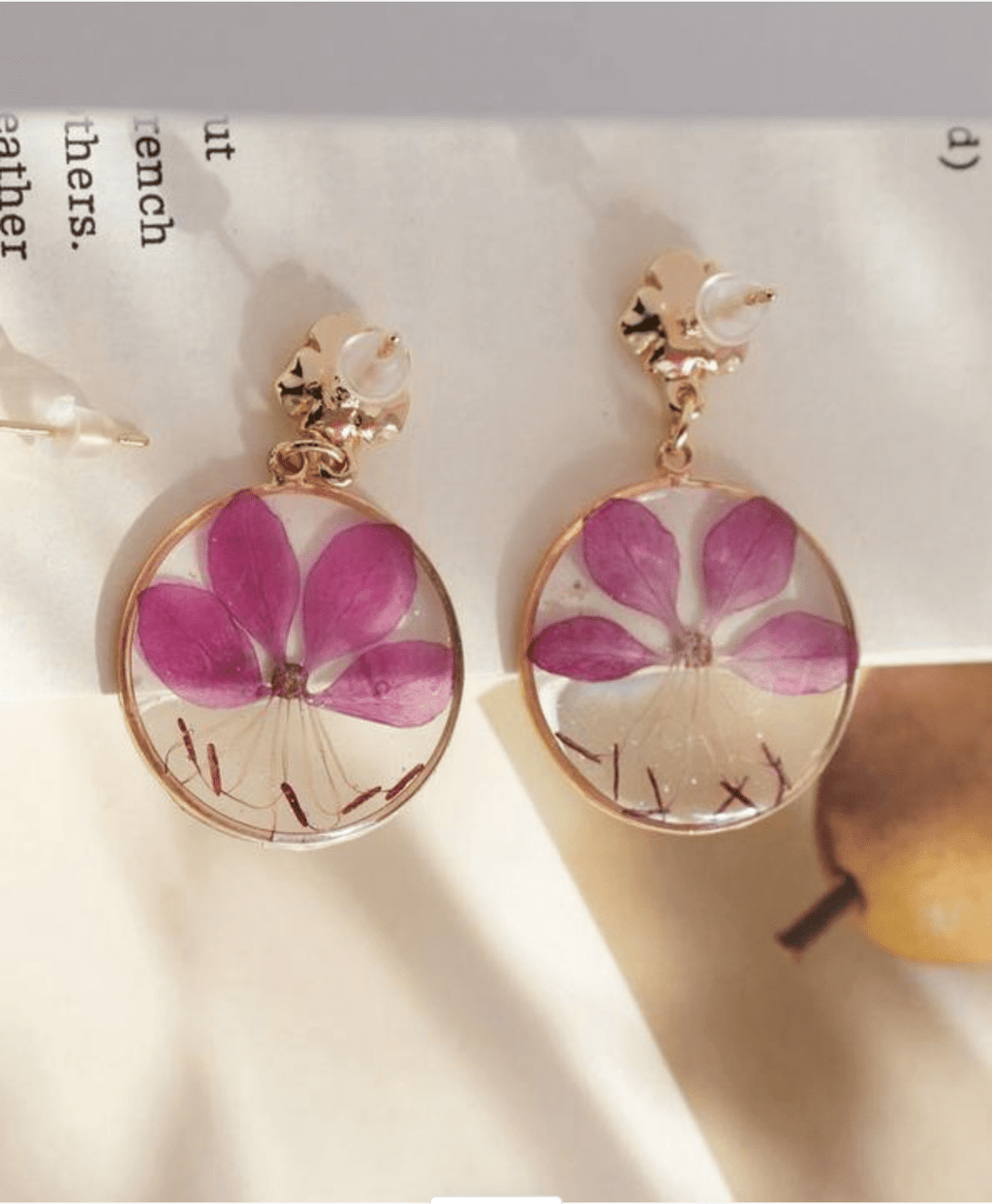 "Dancing Bloom" Purple Azalea Earrings