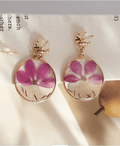 "Dancing Bloom" Purple Azalea Earrings