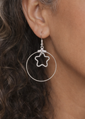 Star In Hoop Earrings