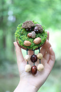 "Acorn Family" Moss Forest Fridge Magnet