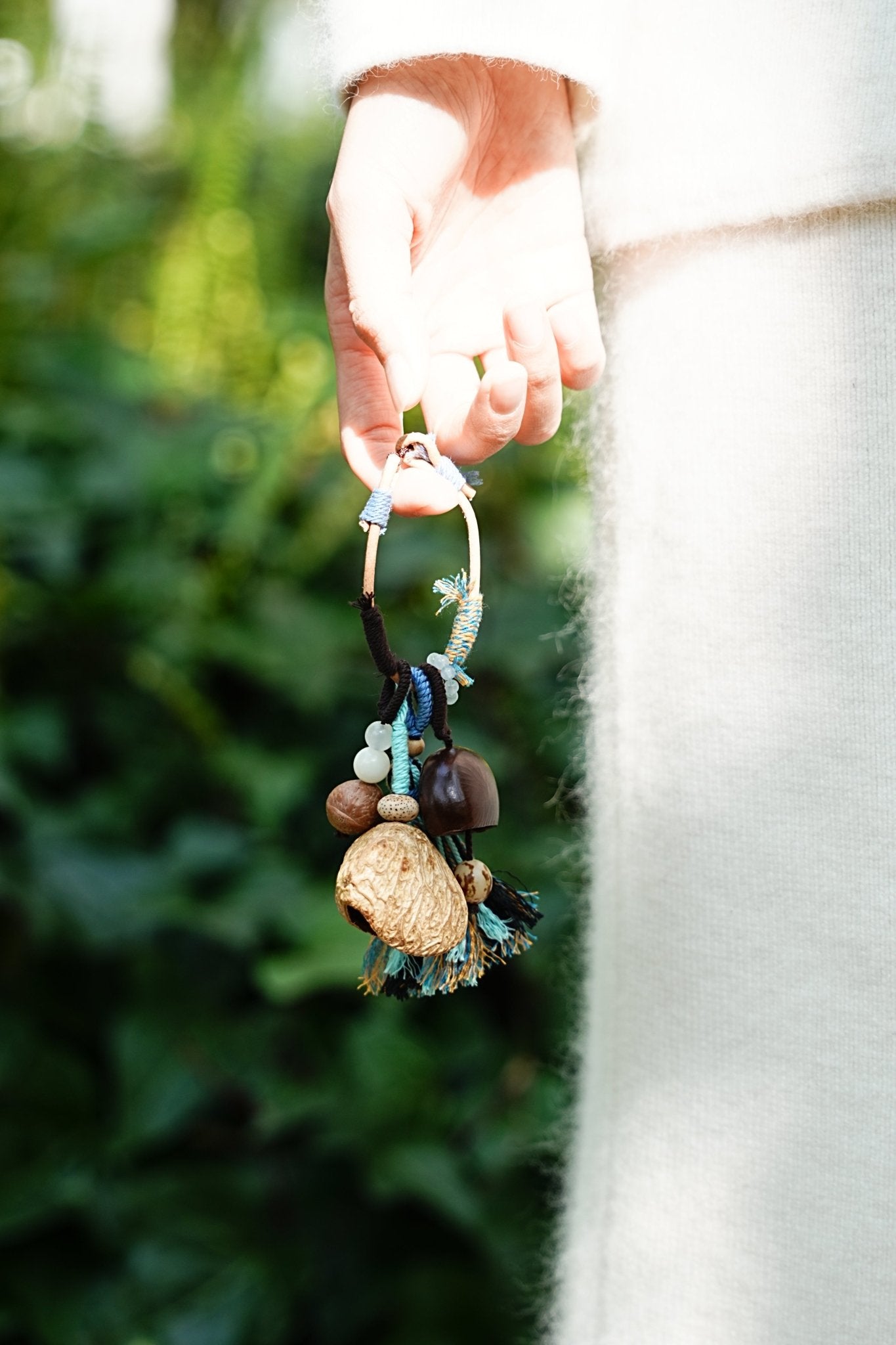 "Azure Spirit" Boho Seed Tassel Charm