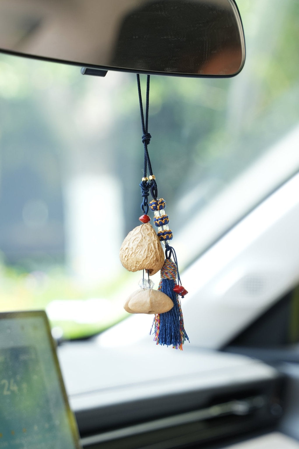 "Indigo Guardian" Tassel Seed Charm