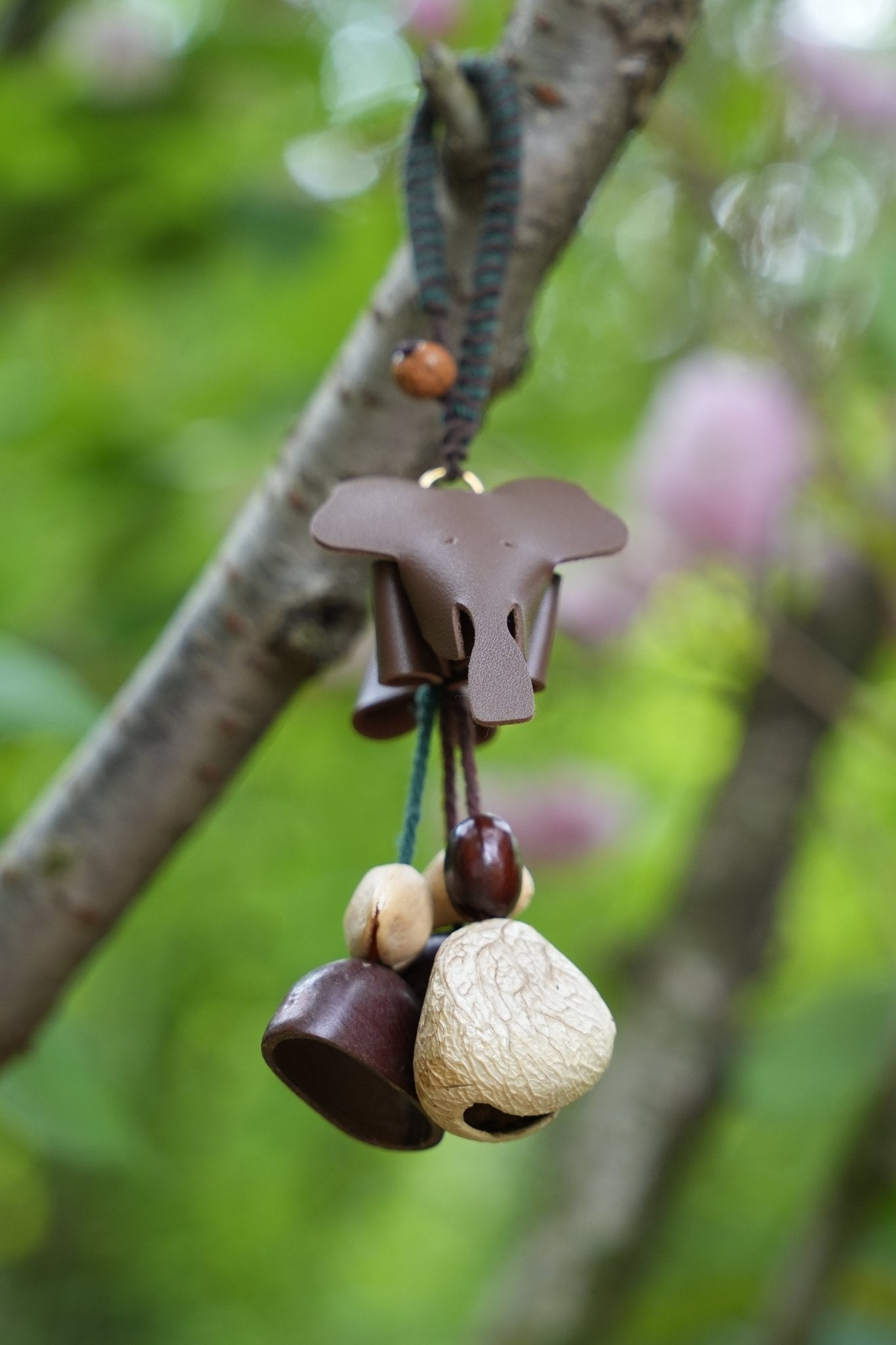 "Leather Elephant Guardian" Leather Seed Charm