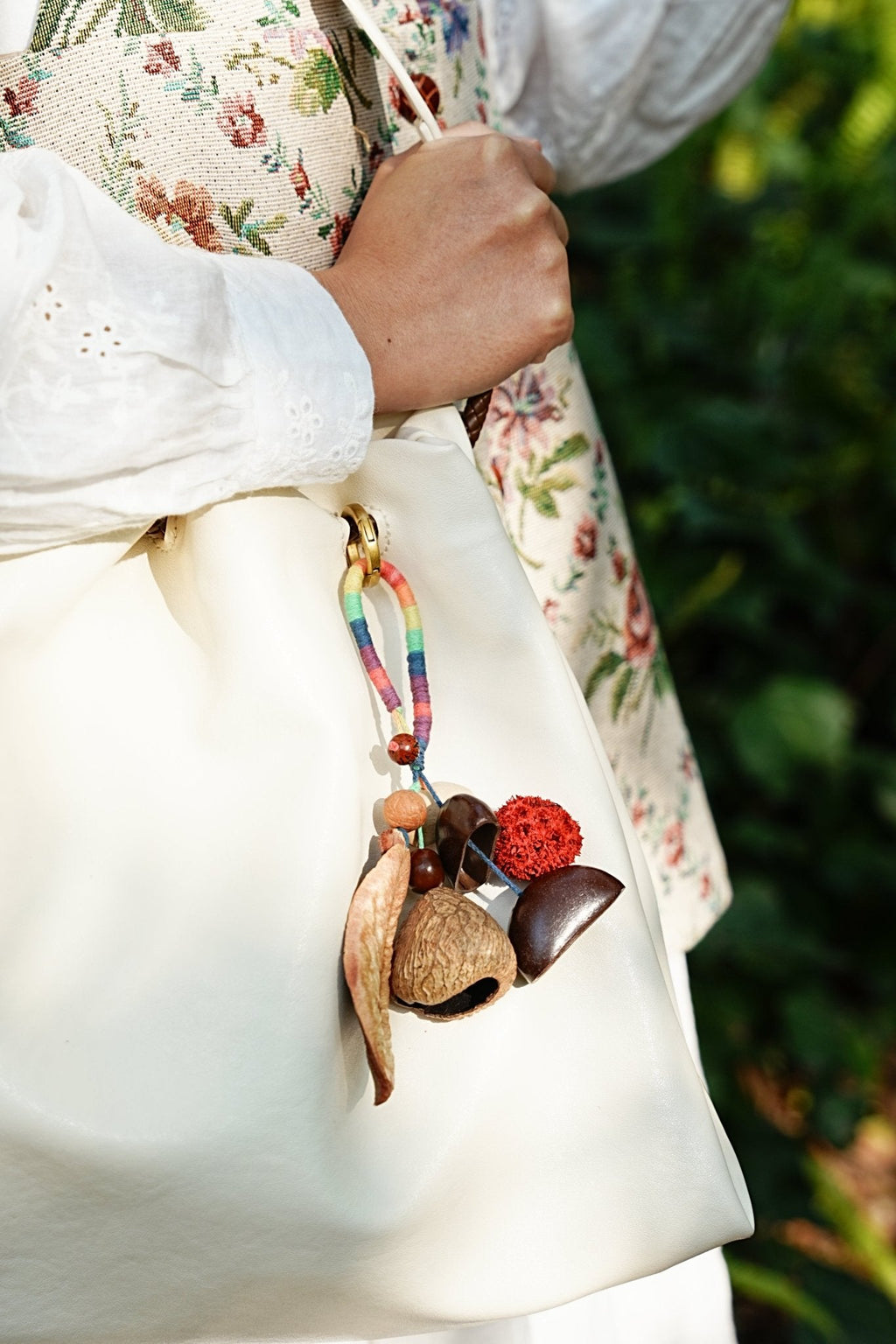 "Rainbow Seed Charm" Colorful Leaf Bag Charm