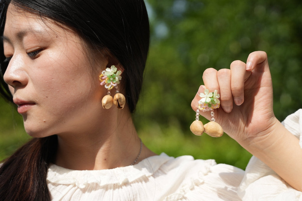"Spring Blossom" Flower Seed Earrings