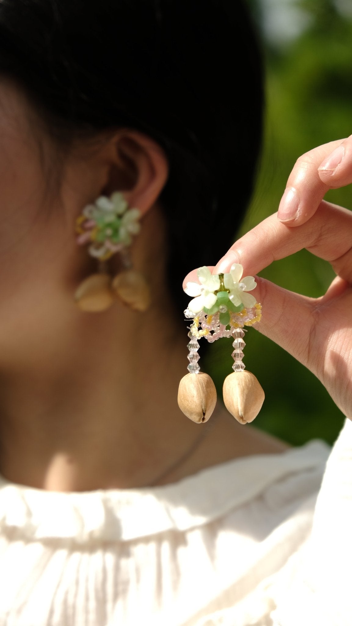 "Spring Blossom" Flower Seed Earrings