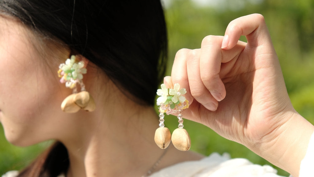 "Spring Blossom" Flower Seed Earrings