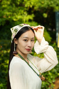 "Strawberry Garden" Crocheted Bandana